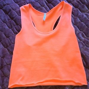 Neon orange crop top
